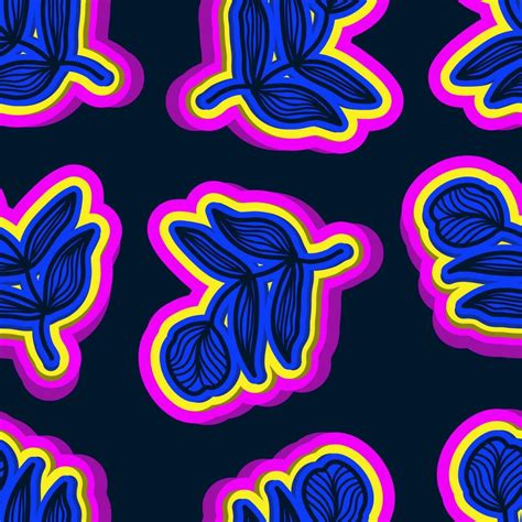 Seamless Floral Pattern in Retro 90s Style. Cute Botanical Contemporary Pattern. Trendy and ...