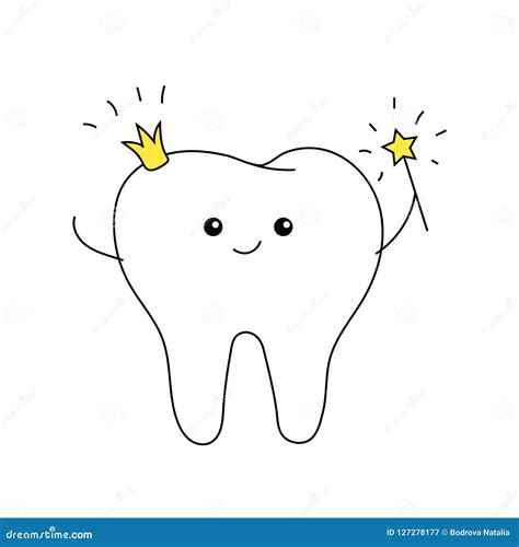 Cartoon Tooth With Tooth Fairy Cartoon Vector | CartoonDealer.com #70278509