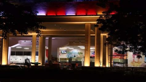 Gandhinagar Railway Station new look light show photos redeveloped facilities Gujarat Indian ...