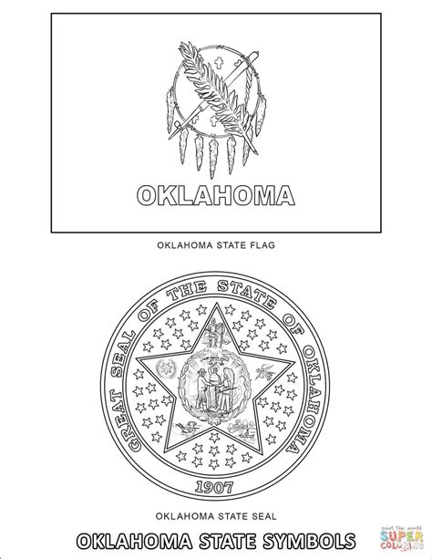 Oklahoma State Symbols coloring page | Free Printable Coloring Pages