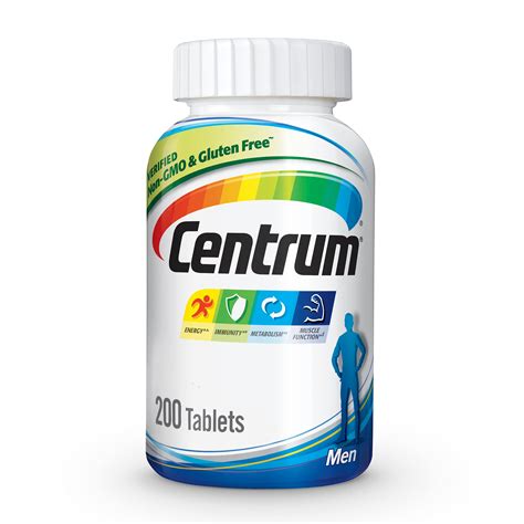 Buy Centrum Multi for Men, Multi/Multimineral Supplement with D3, B s and Antioxidants, Gluten ...