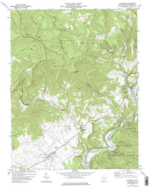 Hillsboro topographic map, WV - USGS Topo Quad 38080b2