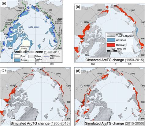 The Arctic Tundra-Glacier (ArcTG) extent and boundary change based on ...