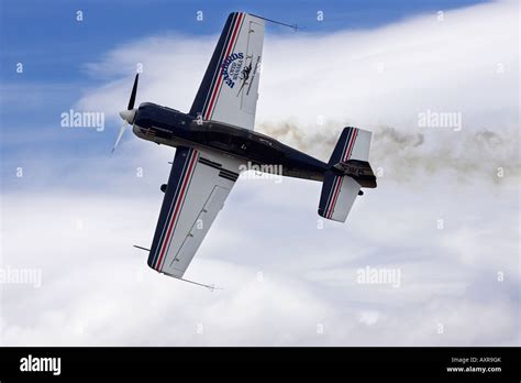Stunt Pilot Jurgis Kairys in his Sukhoi Su 29 Aerobatic Plane Wanaka South Island New Zealand ...