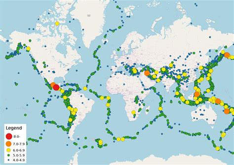 Earthquake World Map - World Maps