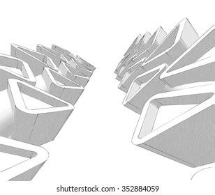 Futuristic City Sketch 스톡 일러스트 352884059 | Shutterstock