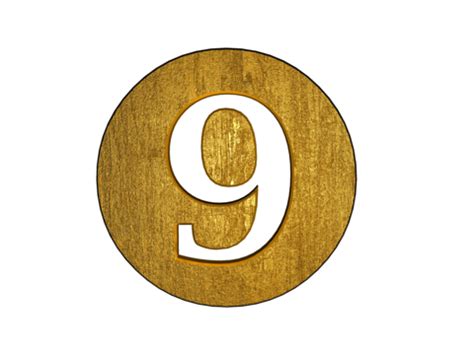 3d Golden Nine Number Design, Mathematics, Numeral, Alphabet PNG Transparent Image and Clipart ...