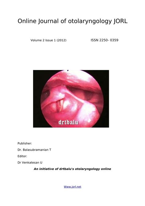 (PDF) Online journal of otolaryngology (JORL) Volume 2 Issue 2 2012