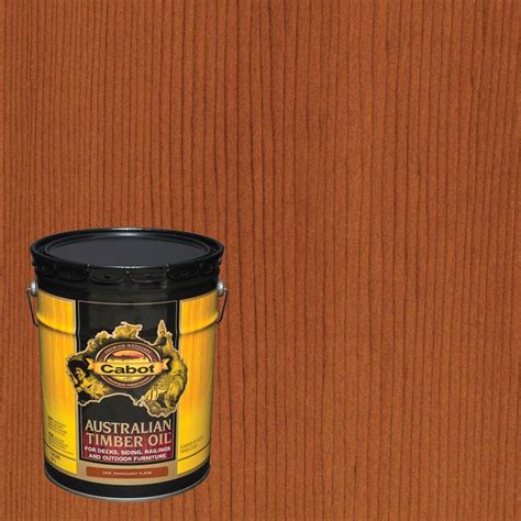 Cabot 1 gal. Mahogany Flame Australian Timber Oil Exterior Wood Finish