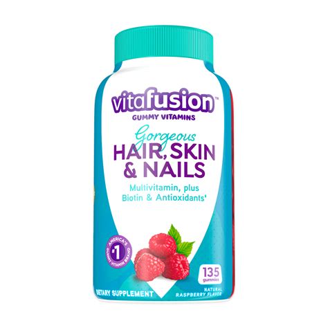 Vitafusion Gorgeous Hair, Skin & Nails Multivitamin Gummy Vitamins, plus Biotin and Antioxidant ...