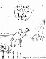 Wise Men Seeking Jesus Coloring Sheet For Christmas sketch template