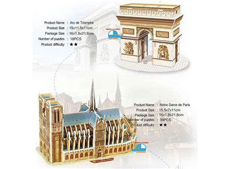 3D Three-dimensional Puzzle Word Famous Buildings Architecture Puzzlees DIY Jigsaw Puzzle