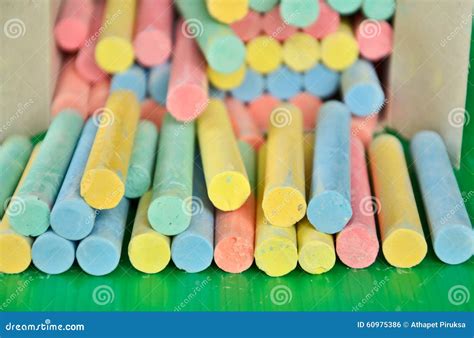 Color pieces of chalk stock photo. Image of group, school - 60975386