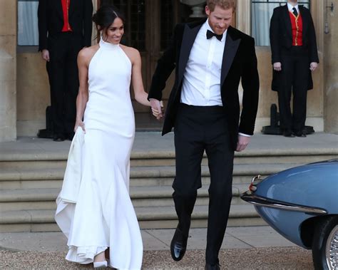 Meghan Markle Steps Out in Her Second Wedding Dress