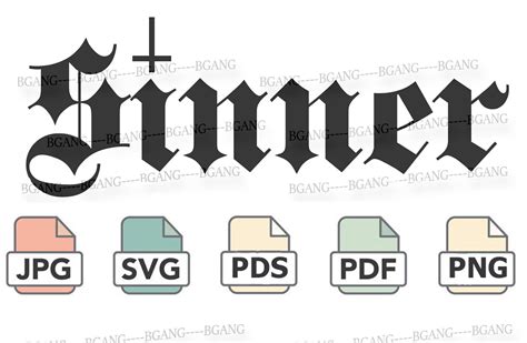 Vector Sinner SVG, Sinner, Logo Design, Gothic Letters, Grunge, PDF - Etsy