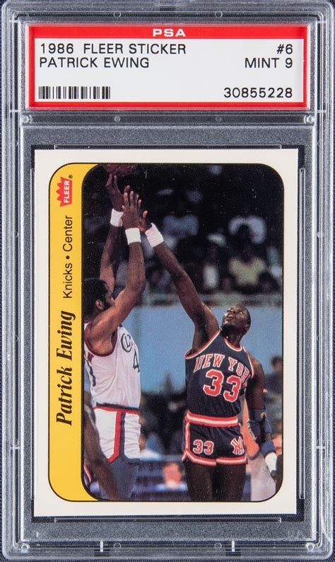 Lot Detail - 1986-87 Fleer Sticker #6 Patrick Ewing Rookie Card - PSA ...