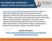 Perovskite Solar Cell Market : Perovskite Solar Cell Market : Free ...
