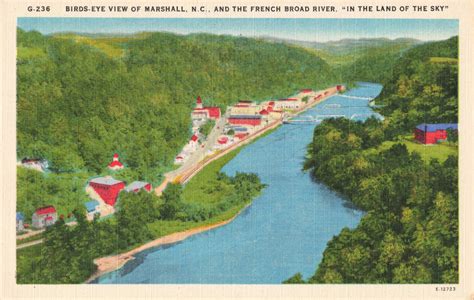 Postcard Birds Eye View of Marshall NC by SMPostcards on Etsy ...