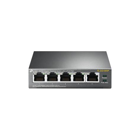 TP-LINK TL-SG1005P 5-Port Gigabit POE Switch 4-Port PoE 802.3af 56W