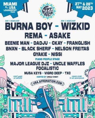 Afro Nation Miami 2023: Burna Boy, Wizkid, and More to Headline World's Largest Afrobeats ...