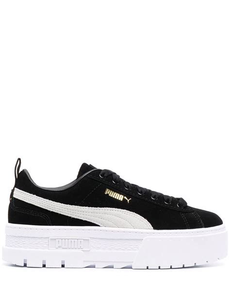 Puma Mayze Platform Sneakers In Black | ModeSens