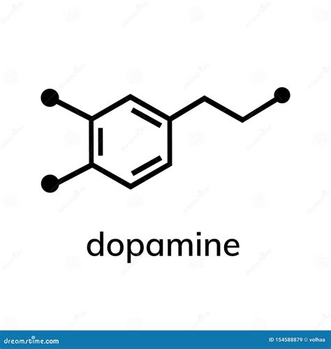 Dopamine chemical formula stock vector. Illustration of molecular ...