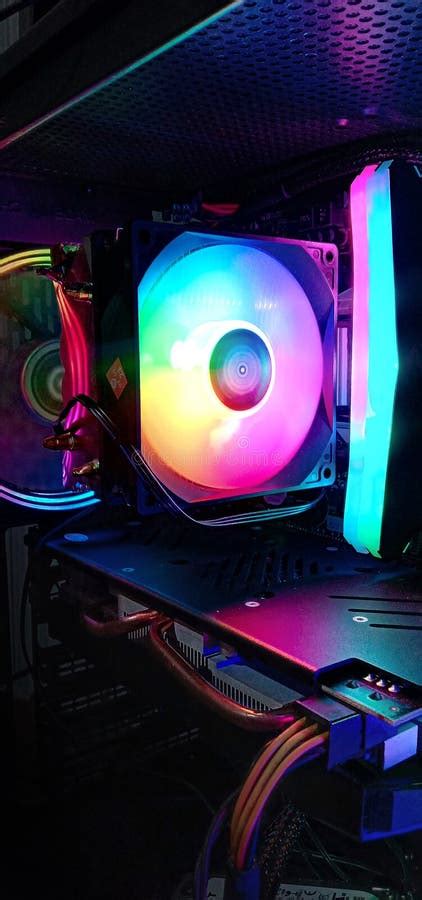 Gaming Setup with RGB Lights Stock Image - Image of graphic, computer ...