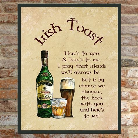 Irish Toast: Here's to you & here's to me. I pray that | Etsy