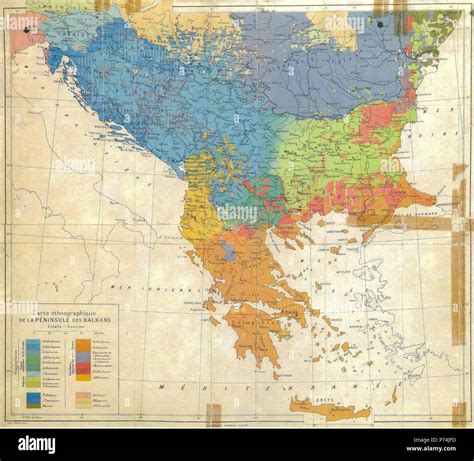 English: Ethnic composition in Balkan and Macedonia in xx c . 1912 160 Macedonians on a french ...