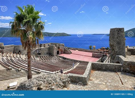 Herceg Novi Fortress Stari Grad, Montenegro Stock Image - Image of palm ...