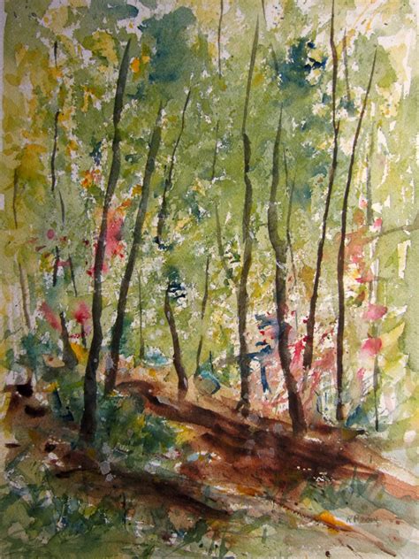 Spring Forest Archival Print Watercolor Landscape Painting - Etsy