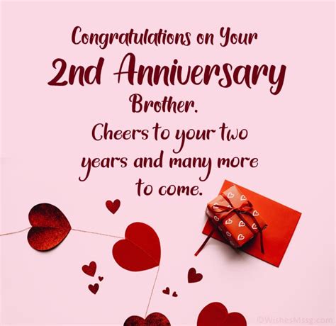 2nd Anniversary Wishes, Messages and Quotes - WishesMsg