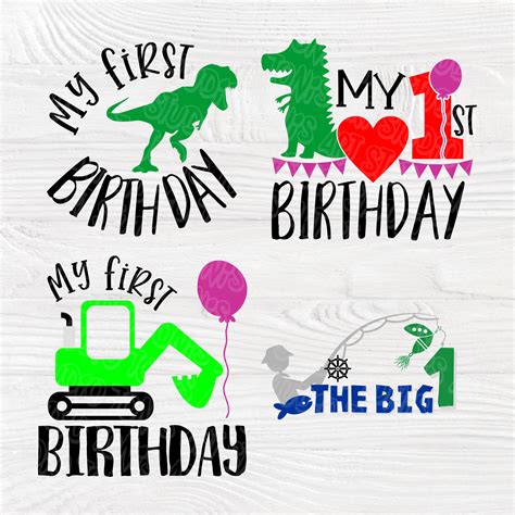 First Birthday SVG Bundle Birthday Boy & Girl Svg - Etsy