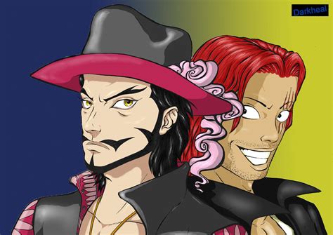 Mihawk and Shanks colored by Darkheal on DeviantArt