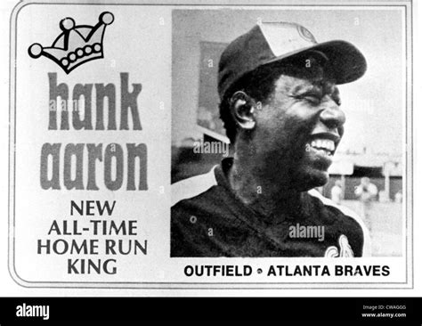 Hank Aaron, after record breaking 715th home run for the Atlanta, Braves, GA, April 8, 1974 ...