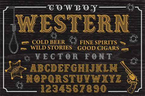 Cowboy Western - handcrafted font By Vintage Font Lab | TheHungryJPEG