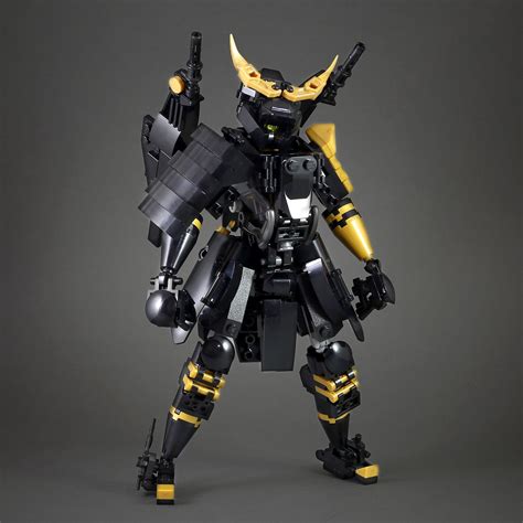 Black Samurai Mech | Lego sculptures, Lego creative, Lego mecha