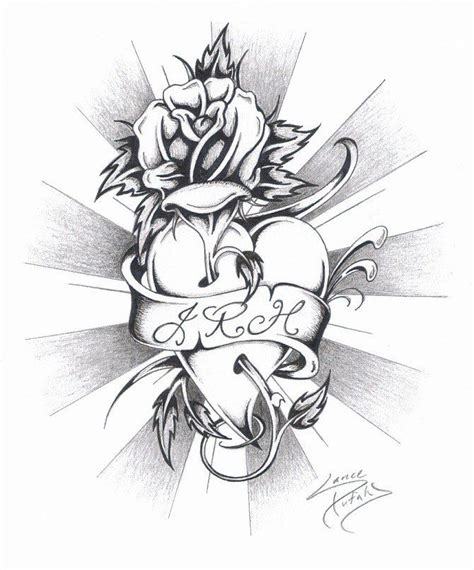 Rose Heart Tattoo Design | Best Tattoo Designs | Rose heart tattoo ...