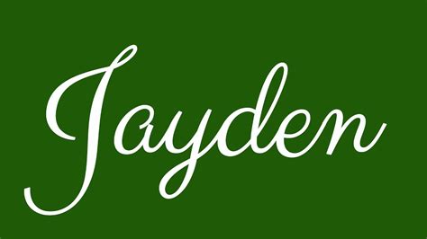 Learn how to Sign the Name Jayden Stylishly in Cursive Writing - YouTube