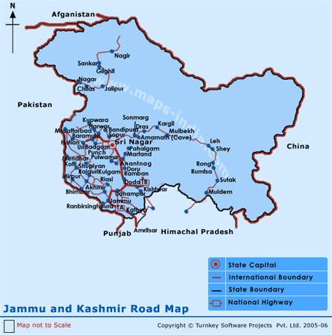 Jammu Kashmir Road Map,Road Map Jammu Kashmir,Jammu Kashmir Road Map,Tourist Map of Jammu ...