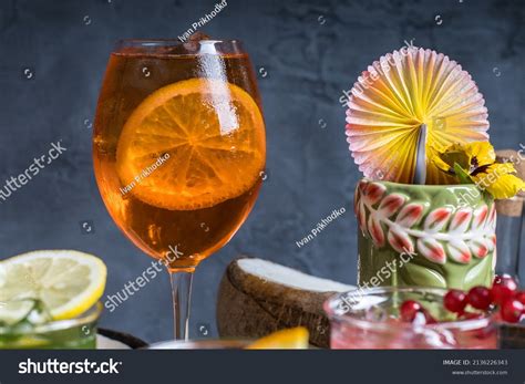 Aperol Spritz Nonalcoholic Cocktail Glass Stock Photo 2136226343 | Shutterstock