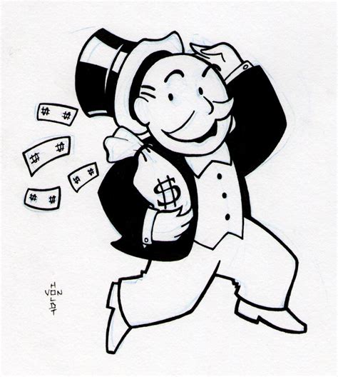 Monopoly Man With Money drawing free image download