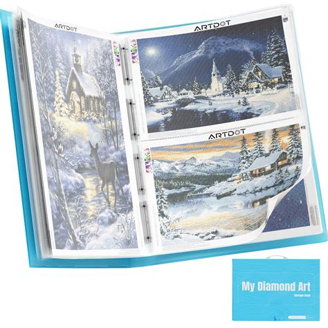 ARTDOT A1 Storage Book for Diamond Painting Kits, Diamond Art Portfolio Folder for Diamond ...