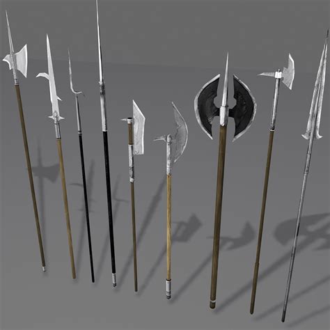 Medieval Polearm Collection 1 - Low Poly Weapons Axe Sword 3D Model $4 - .max - Free3D