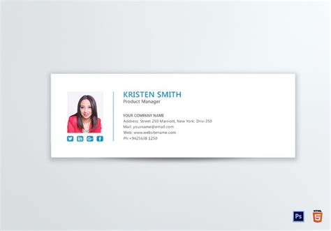 Professional Product Manager Email Signature Template | Email signature ...