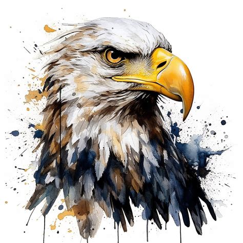 Bald Eagle Watercolor Painting Printable Wall Art Digital Download - Etsy