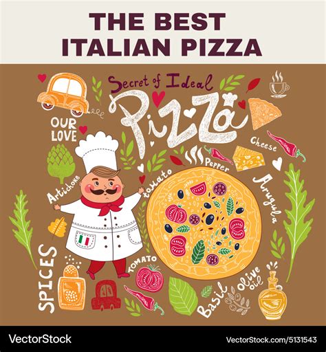 Pizza design menu template Royalty Free Vector Image