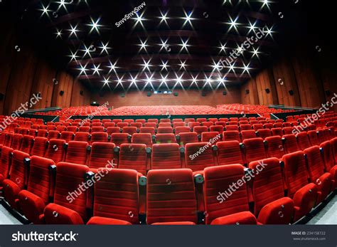 Empty Movie Theater Red Seats Stock Photo 234158722 | Shutterstock