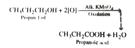 Give equations of the following reactions: (i) Oxidation of propan-1