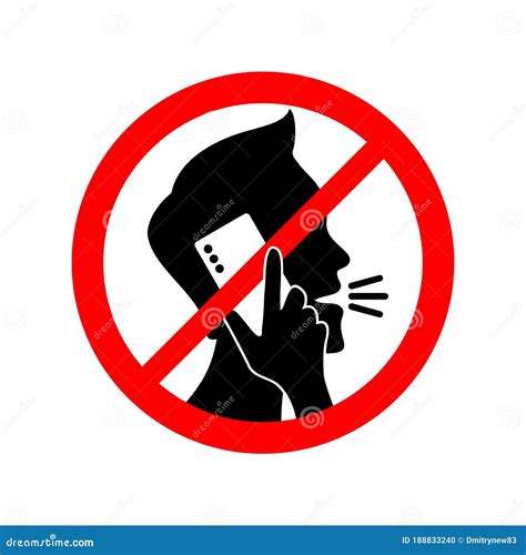 Quiet Please, No Phone Talking - Prohibition Sign Stock Vector ...